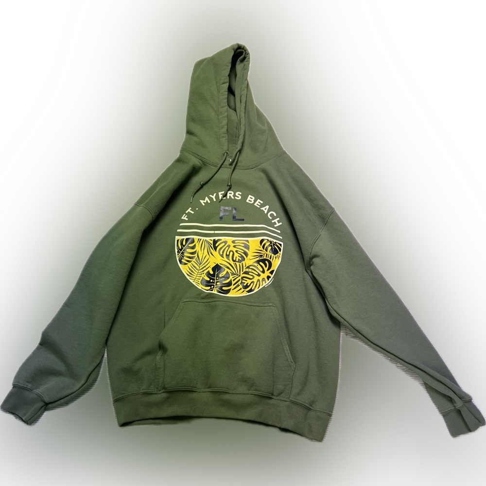 Gildan Olive Green Ft. Myers Beach Hoodie